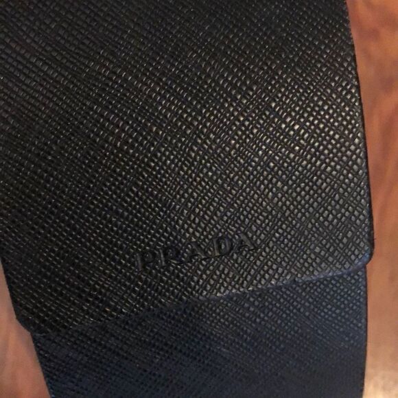 Prada Black hard eyeglass sunglass case magnetic closure main image 5